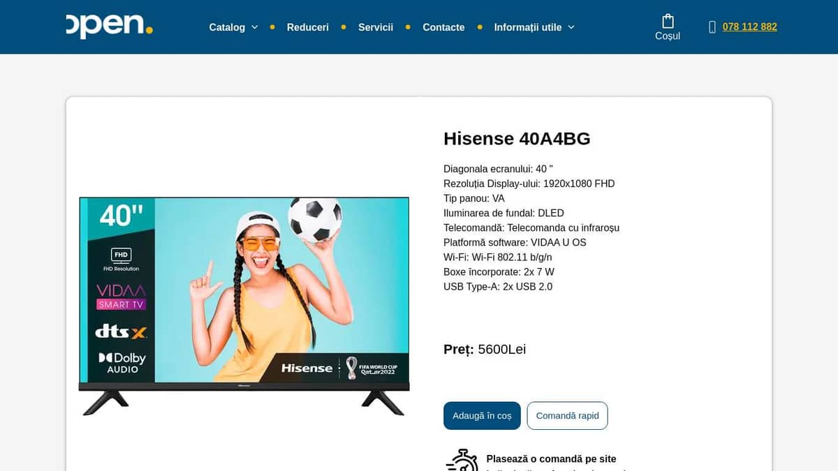Televizor Hisense 40A4BG