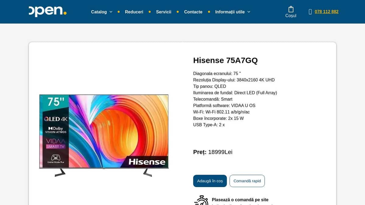 Televizor Hisense 75A7GQ